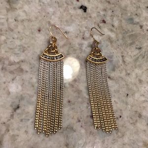 Juicy Couture gold and white dangle earrings